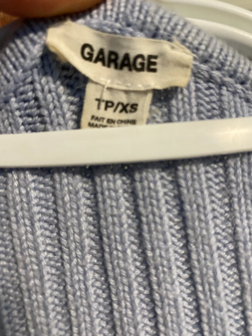 Blue Cropped Zip up Cardigan - photo 3