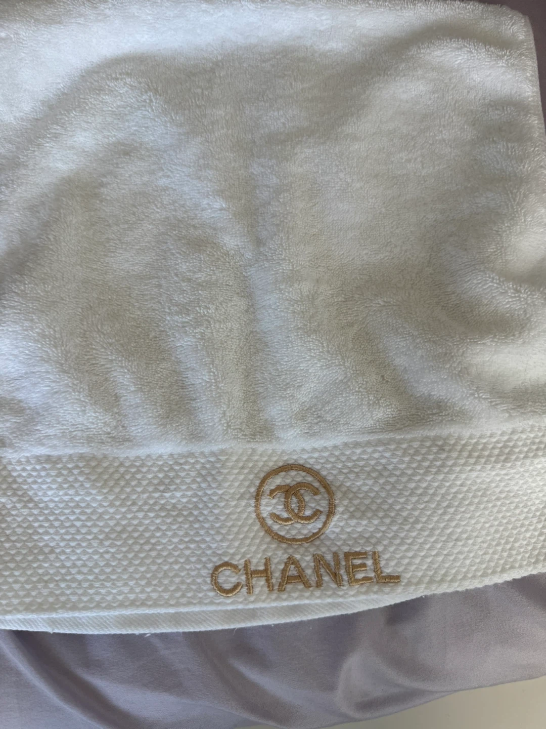 Authentic Chanel White Face Towel