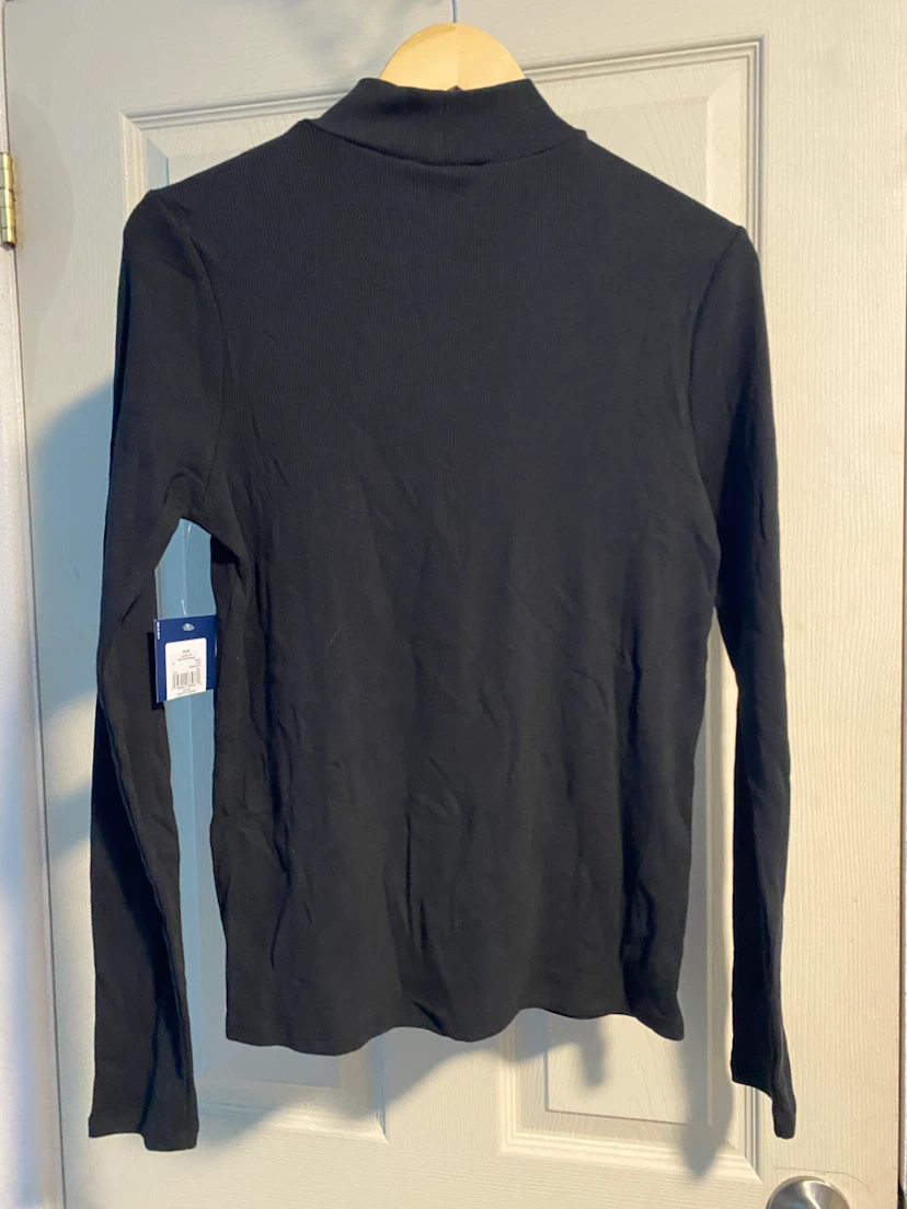 Black Mock Neck Top - photo 2
