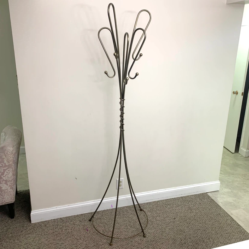 Metal Coat Rack Stand Coat Hat Clothes Hanger Entryway Storage