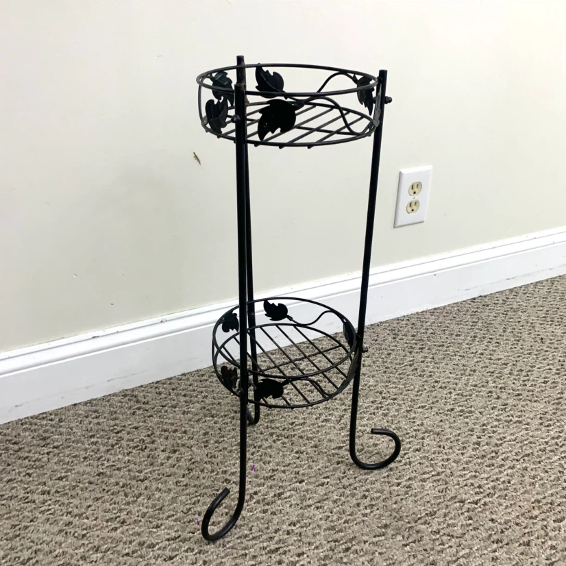 2 Tier Metal Plant Stand Indoor Outdoor Flower Pot Holder Decor - photo 2