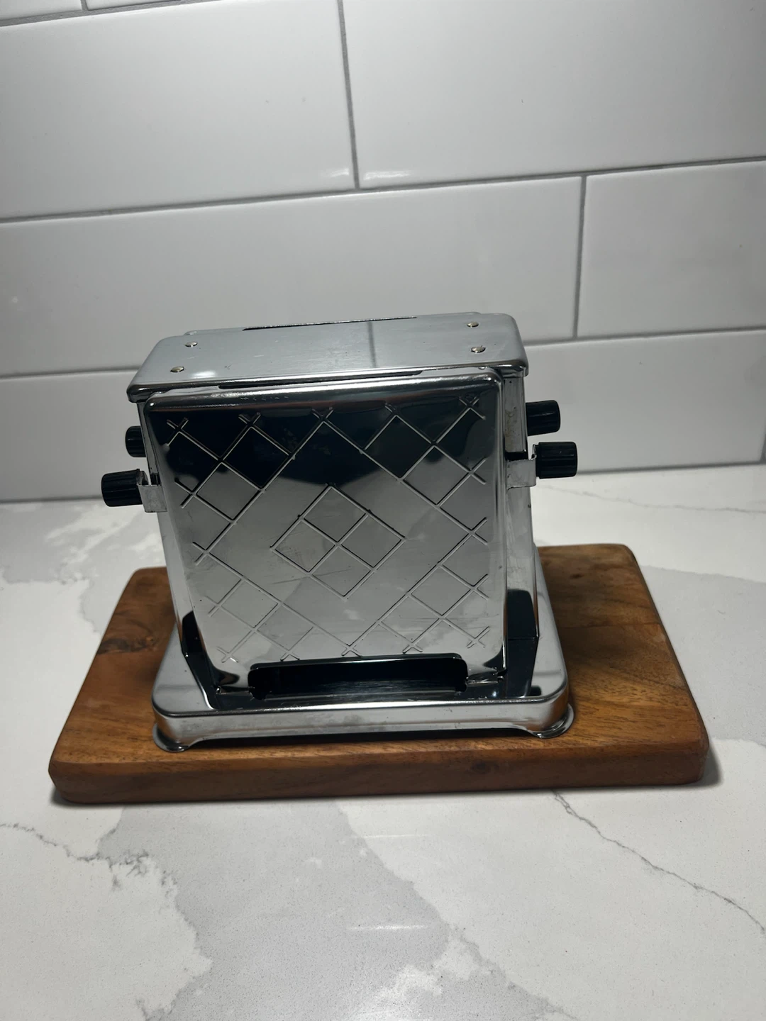 Vintage Chrome Toastess side by side Toaster - photo 3