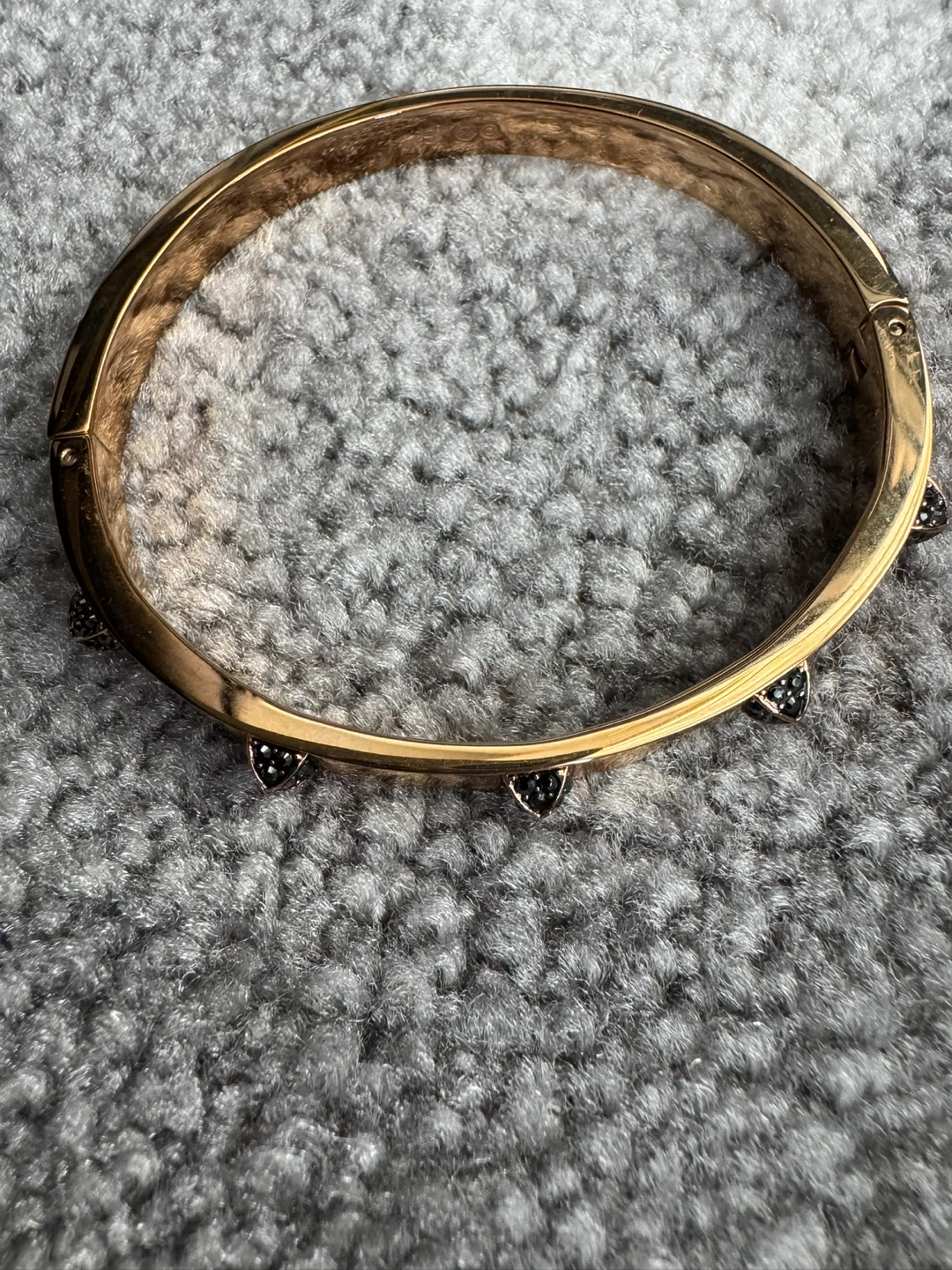 Swarovski Rose Gold Tone Hinged Bangle - photo 4