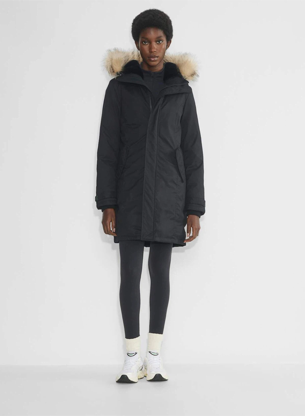 Aritzia TNA Black Winter Parka