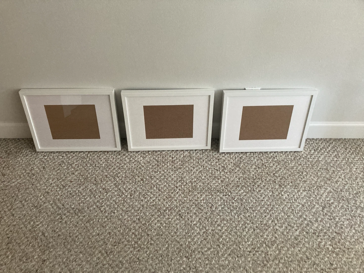 IKEA white RIBBA frames x3