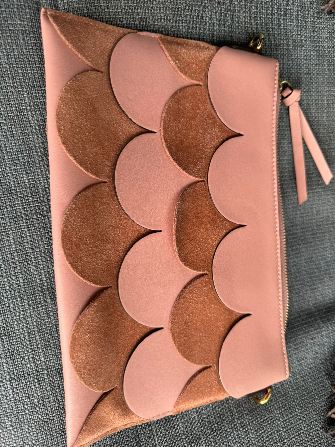 Authentic Burberry Pink Suede Leather Clutch - photo 2