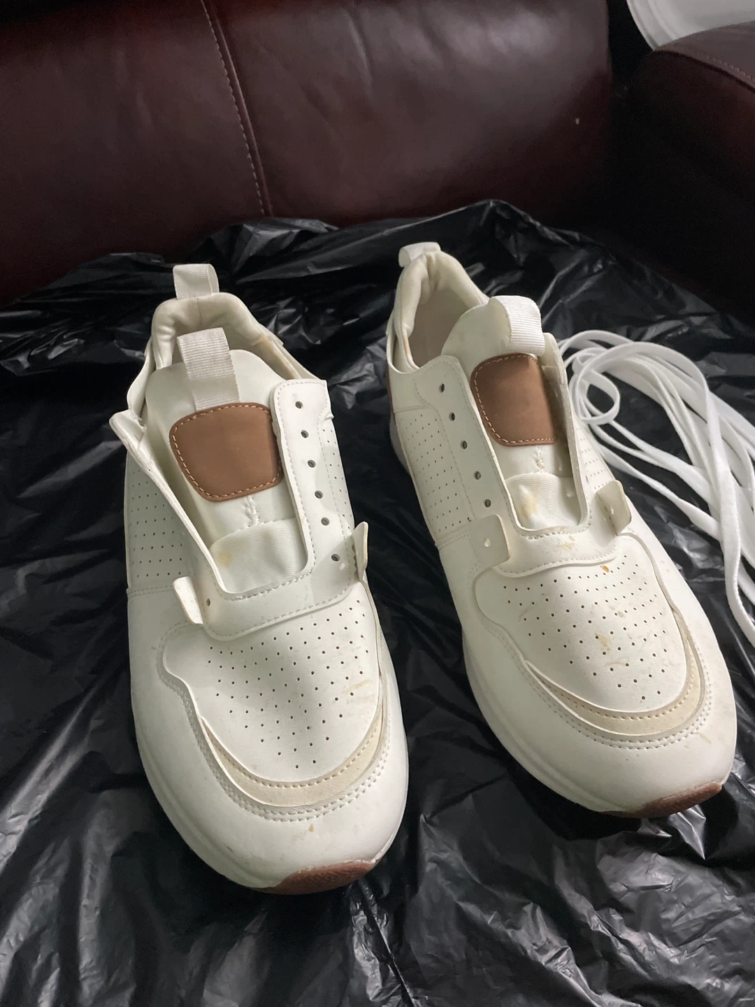 White and Tan Casual Sneakers - photo 4