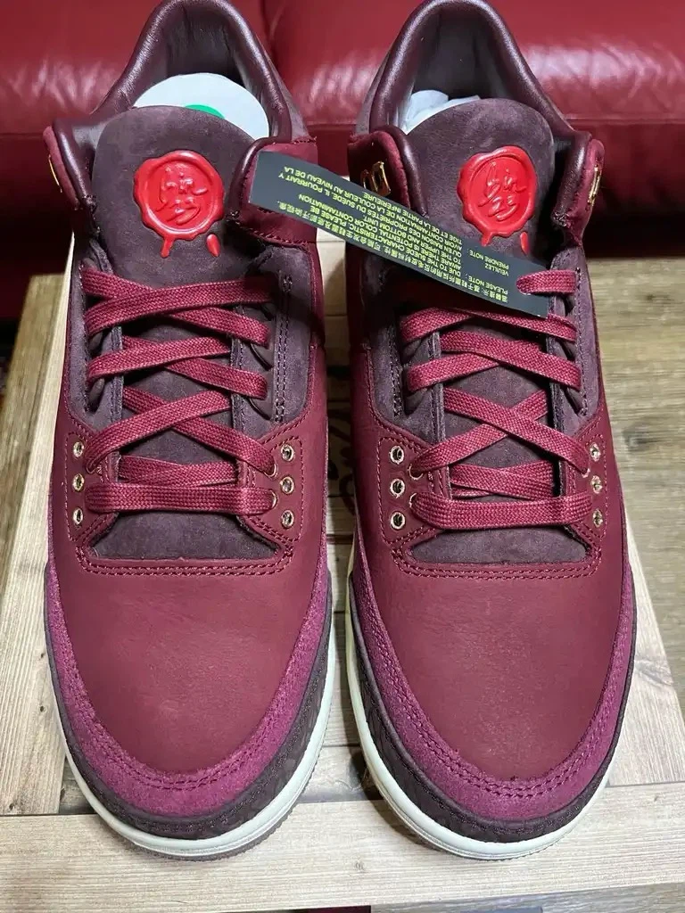 Nike Air Jordan 3 Retro OG PRM Burgundy “BIN 23” Size 8 - photo 4