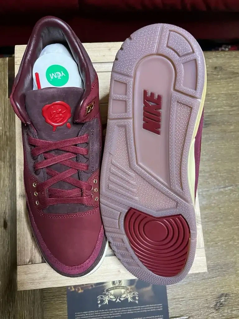 Nike Air Jordan 3 Retro OG PRM Burgundy “BIN 23” Size 8 - photo 5