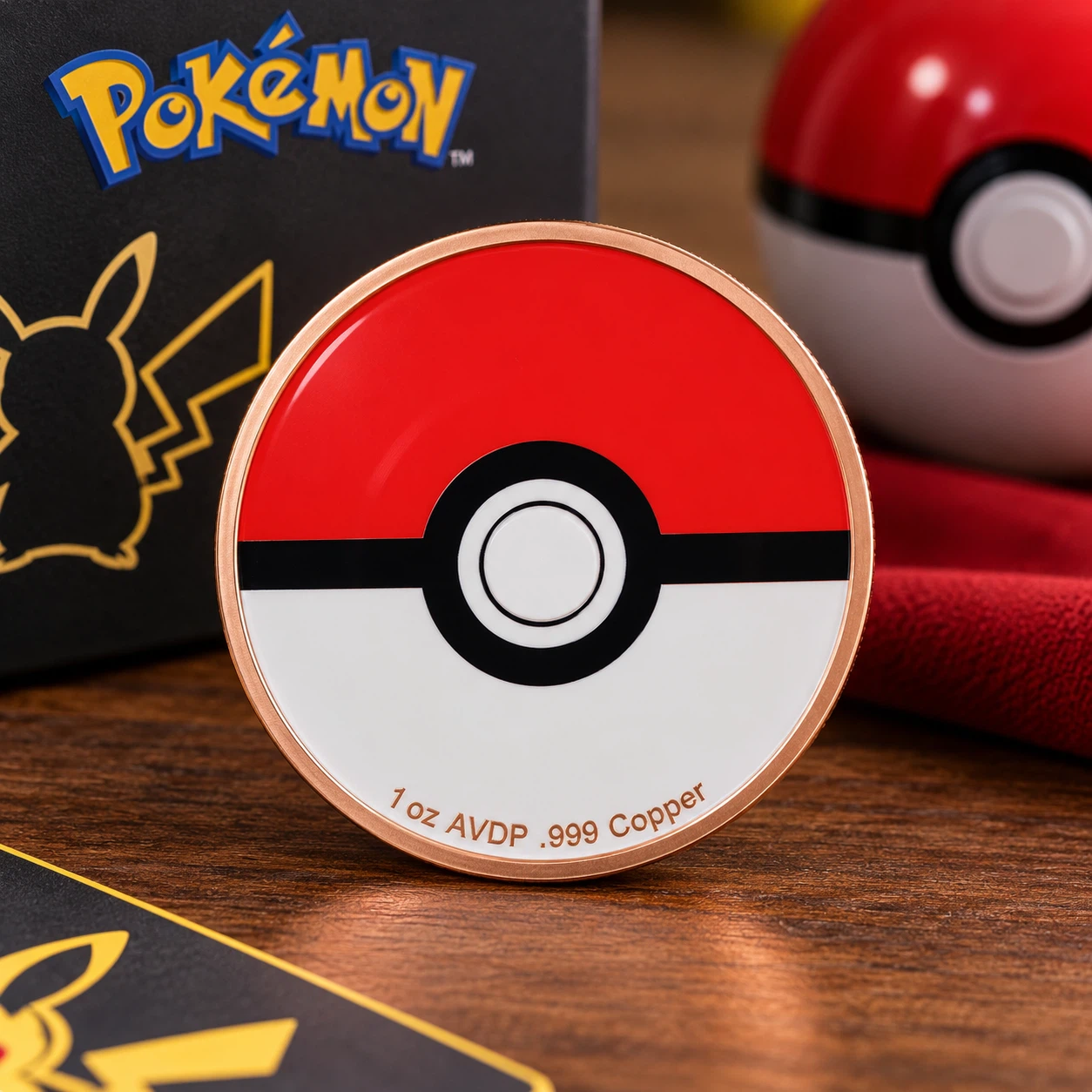 Pokemon Pikachu Copper .999 1 oz Round - photo 2
