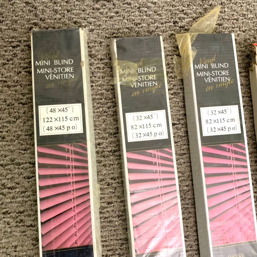 Vinyl Mini Blinds Window Shades Assorted Sizes Rose Blue - photo 2