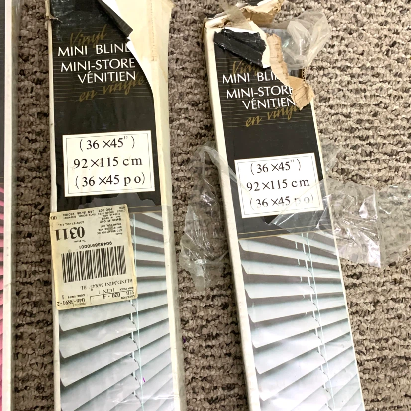Vinyl Mini Blinds Window Shades Assorted Sizes Rose Blue - photo 3