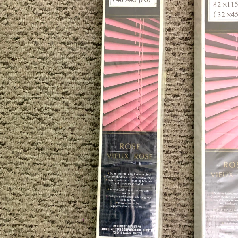 Vinyl Mini Blinds Window Shades Assorted Sizes Rose Blue - photo 4