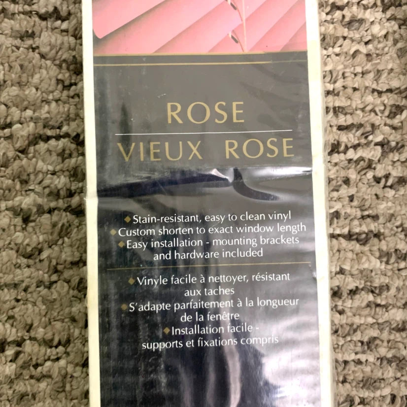 Vinyl Mini Blinds Window Shades Assorted Sizes Rose Blue - photo 5