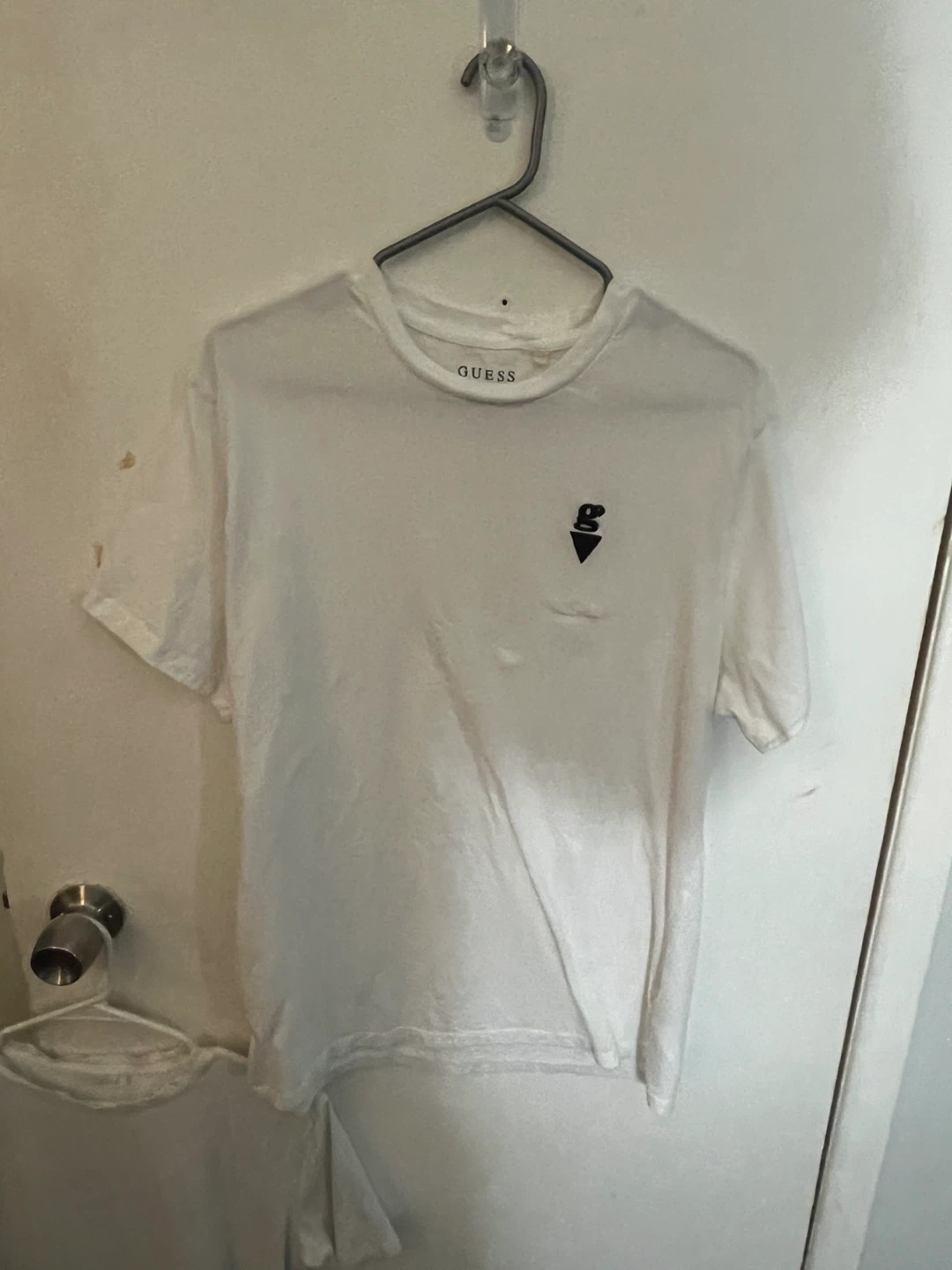 GUESS White Cotton T-Shirt size XL