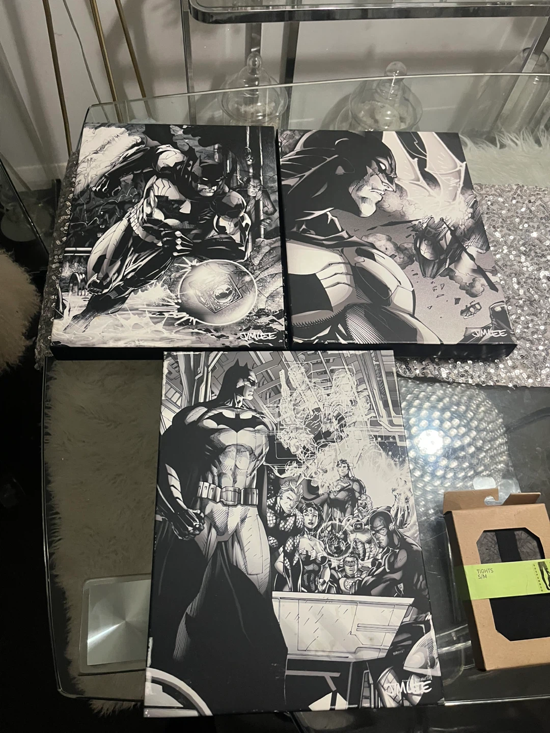 Set of 3 Jim Lee Batman Canvas Prints light up 5$ each