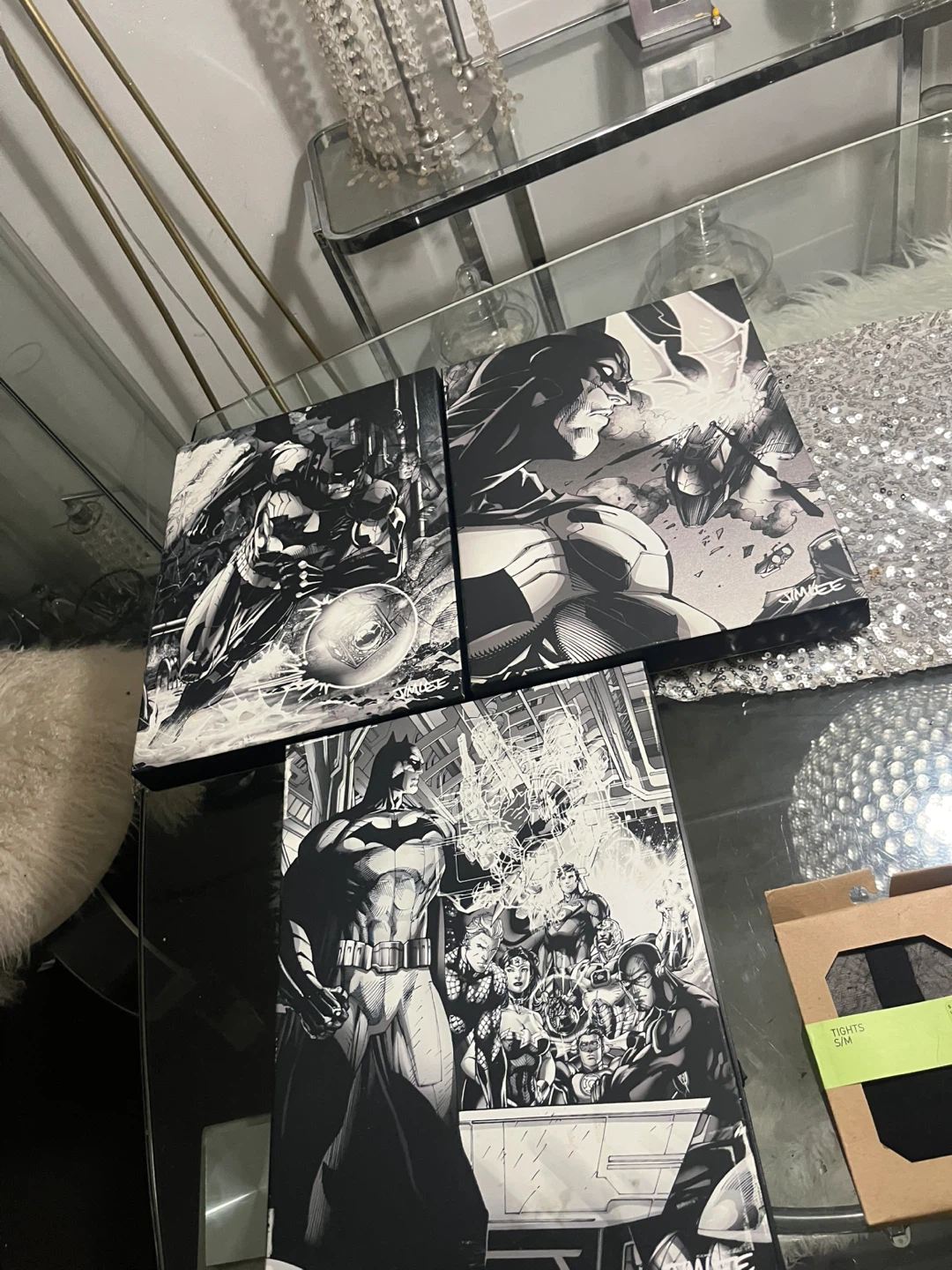 Set of 3 Jim Lee Batman Canvas Prints light up 5$ each - photo 2