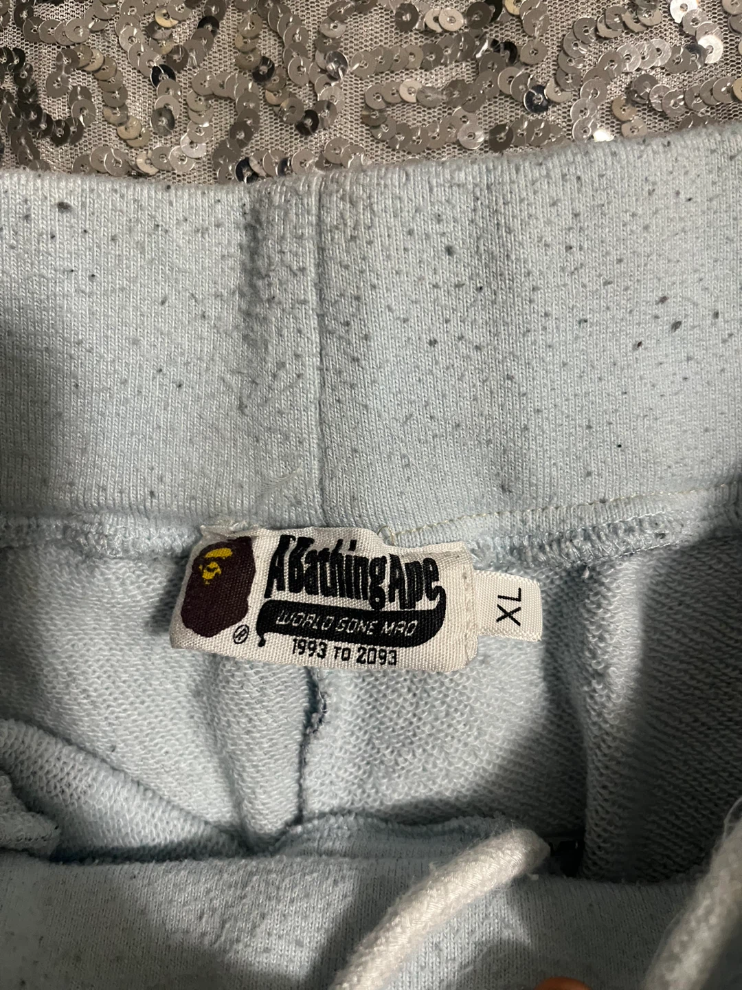 A Bathing Ape Bape blue Shark Camo Shorts size XL - photo 2