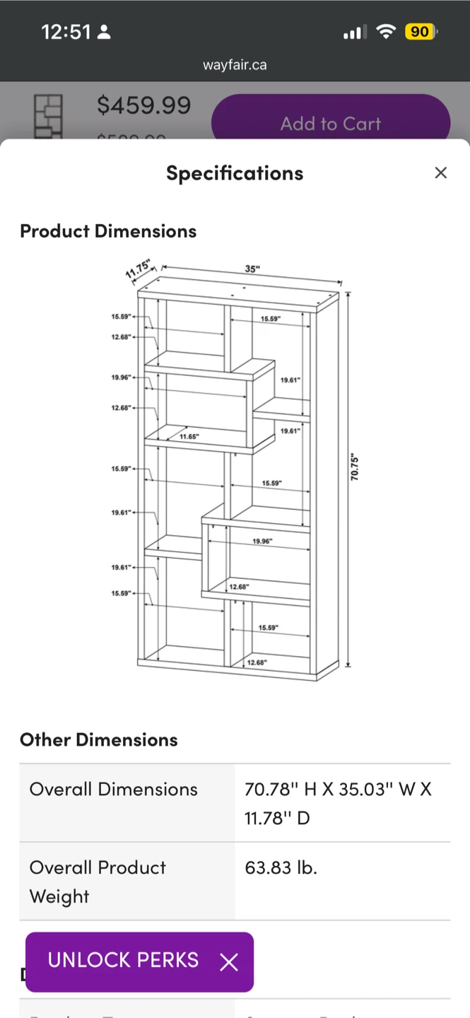 Geometric Modern Bookcase - photo 3