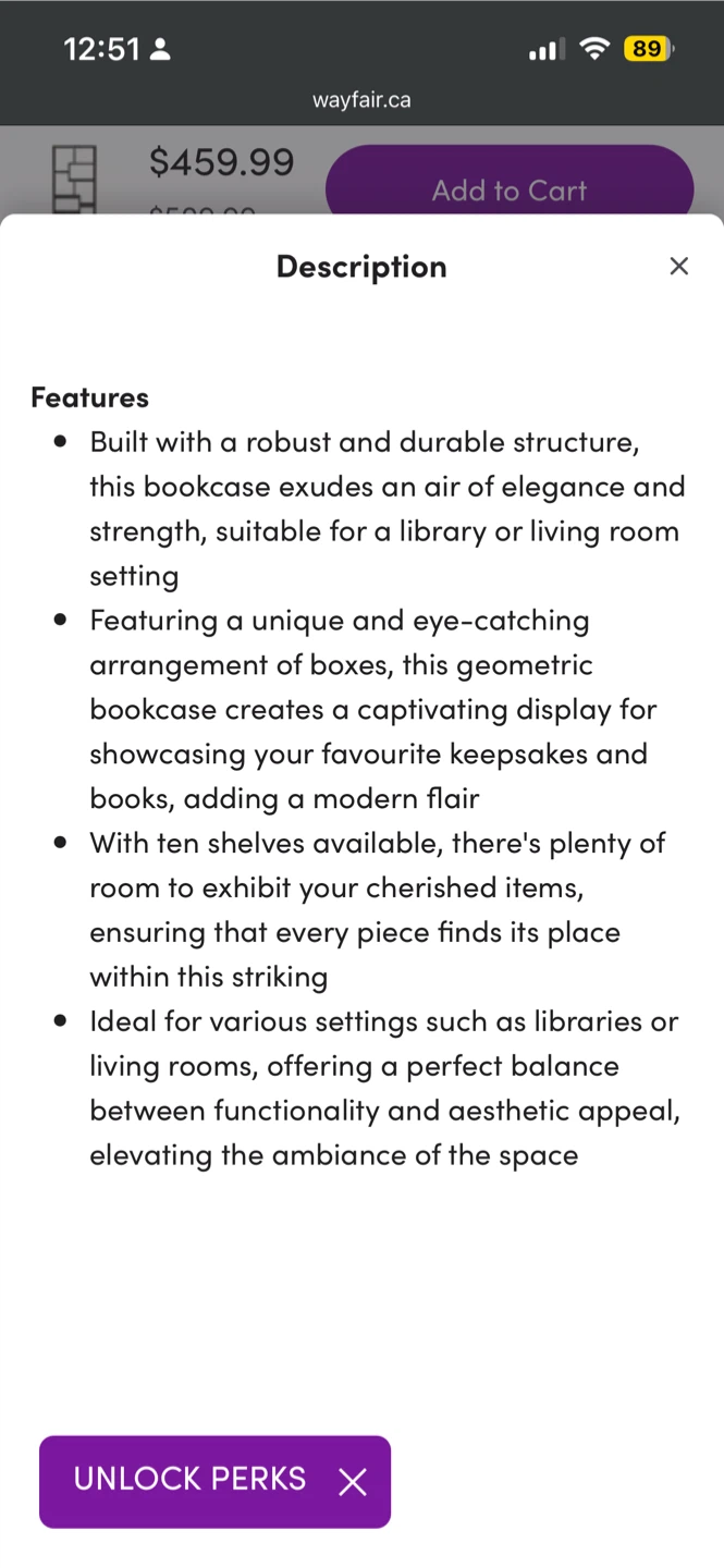 Geometric Modern Bookcase - photo 4