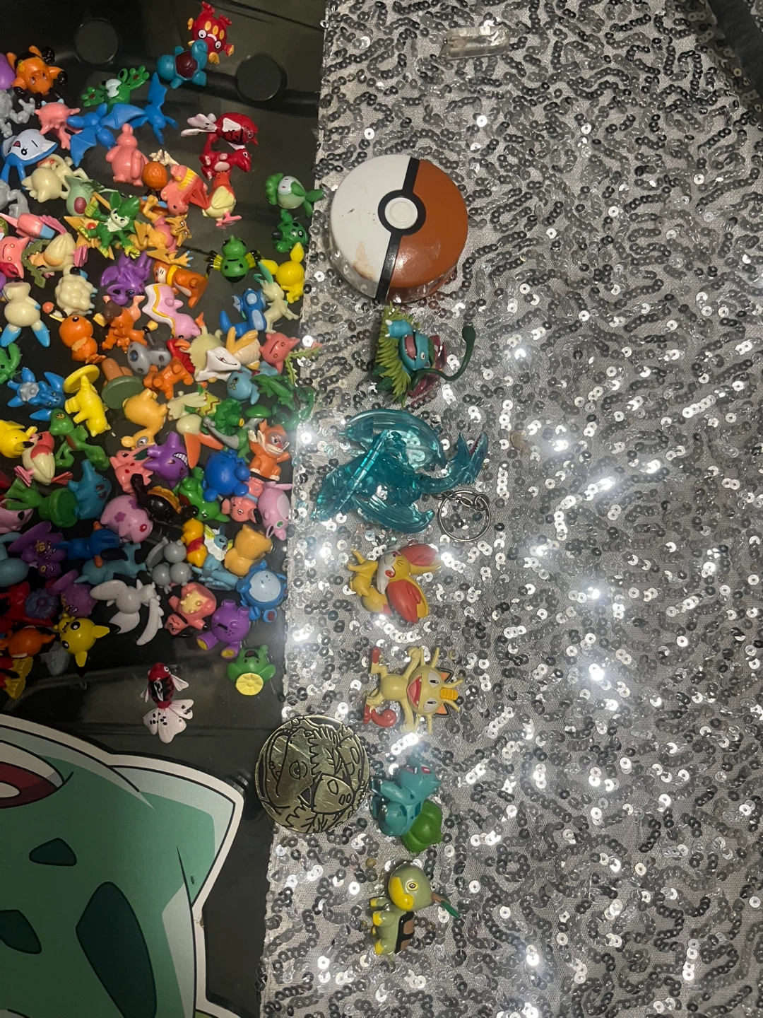 Large Collection of Pokemon Figures and Trading Cards