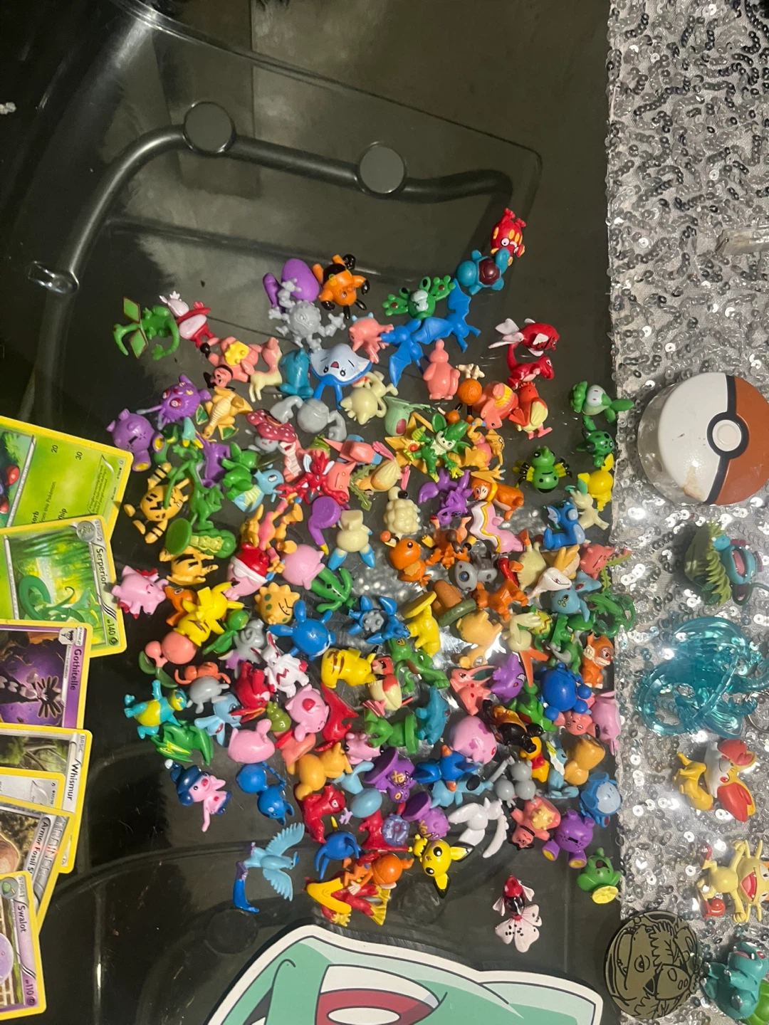Large Collection of Pokemon Figures and Trading Cards - photo 2