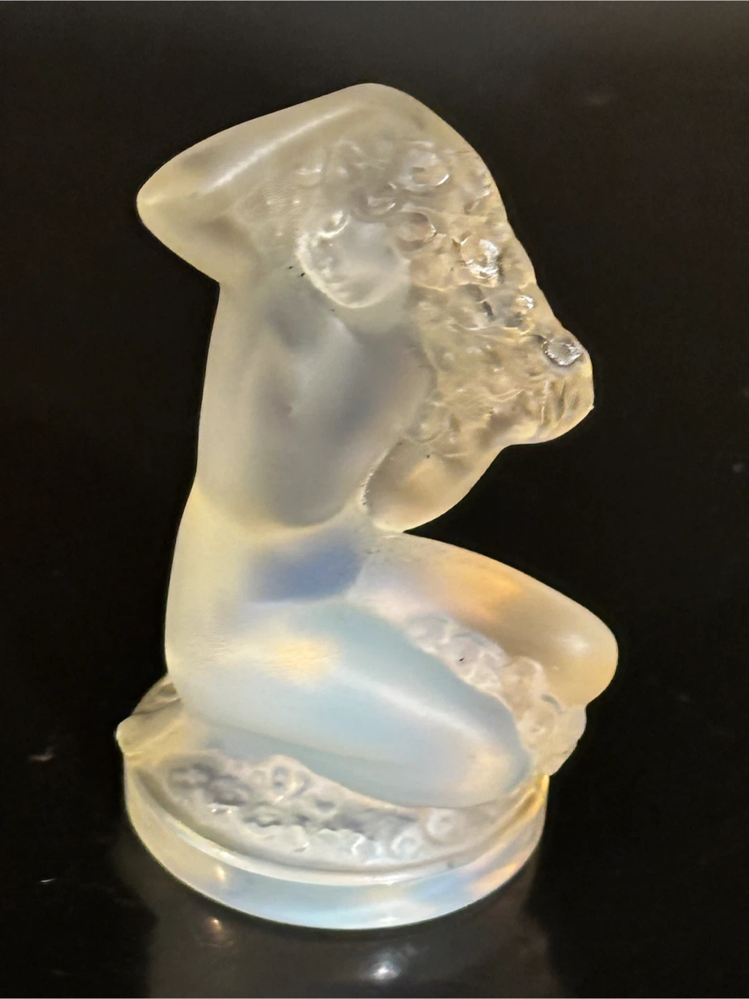 Lalique France Floreal Opalescent Nude Figurine