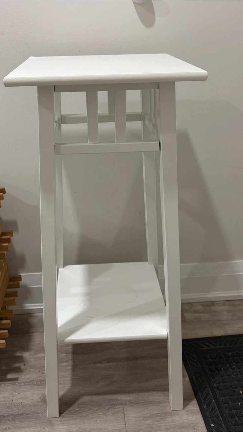 White Wooden Plant Stand