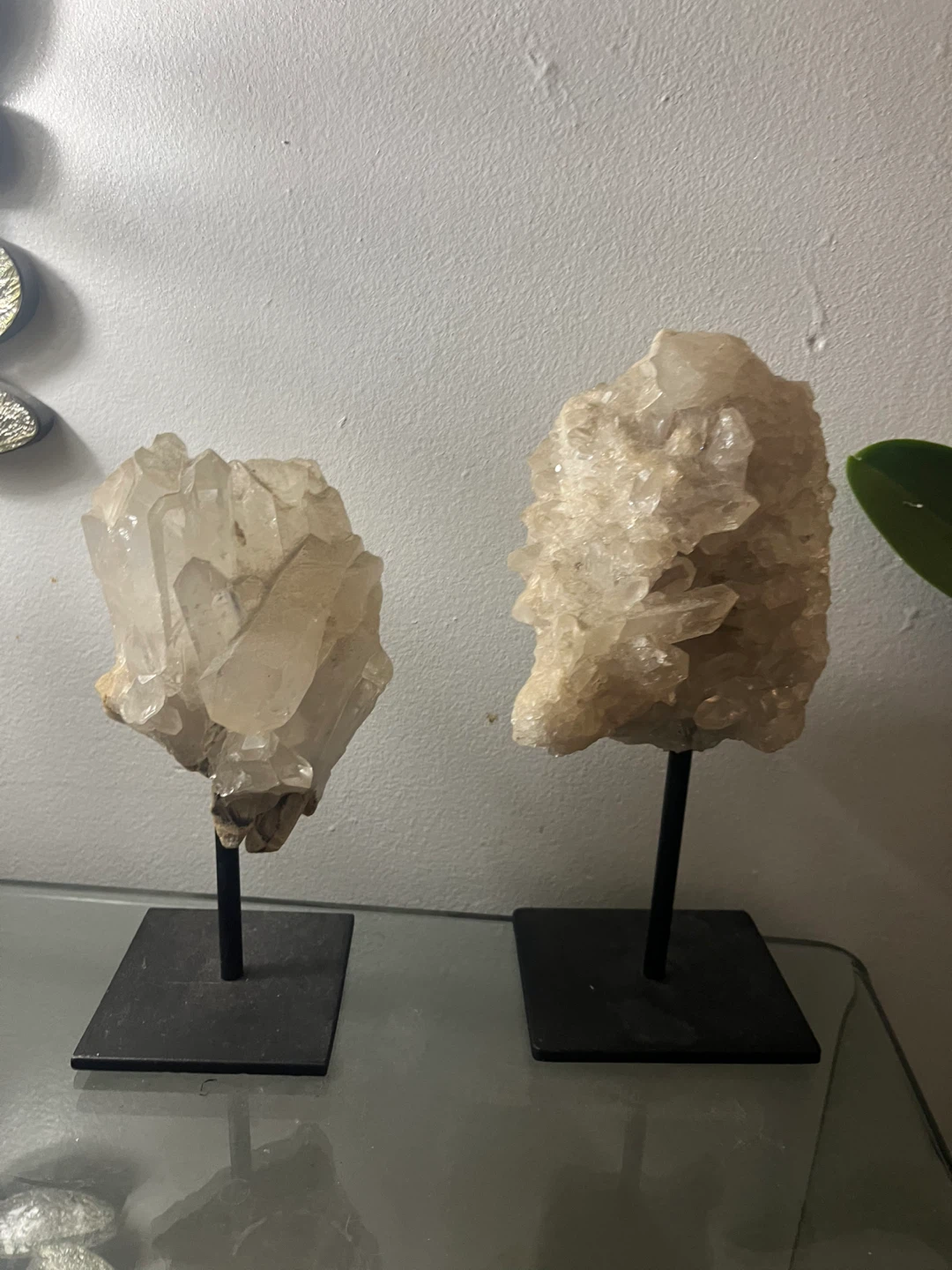 Quartz Crystal Specimens on Stands 35$ each