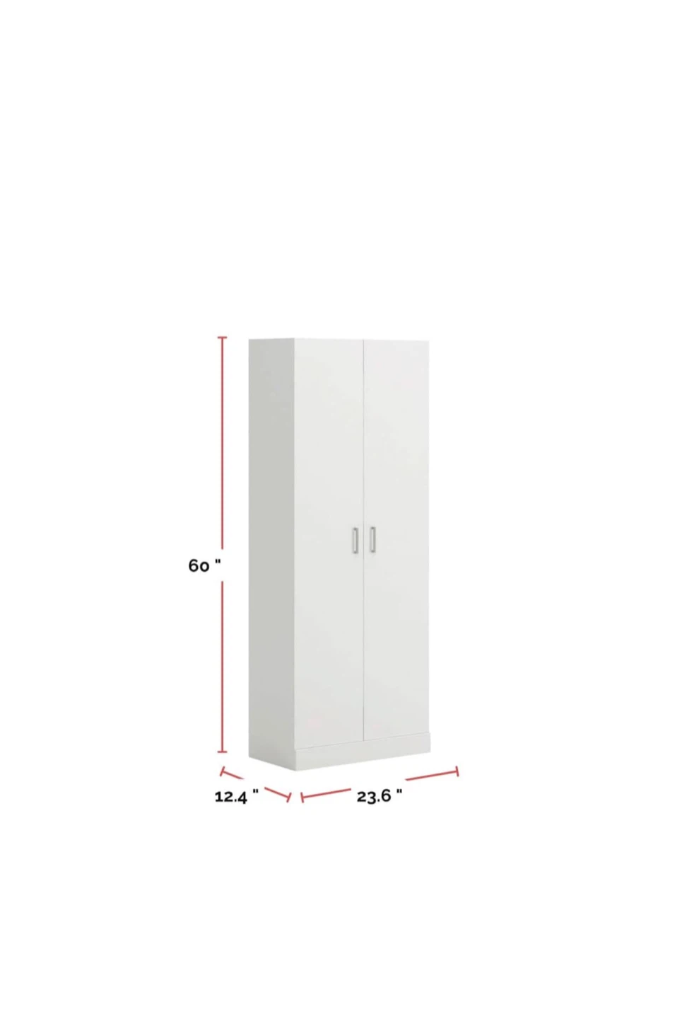 White 2-Door Storage Cabinet