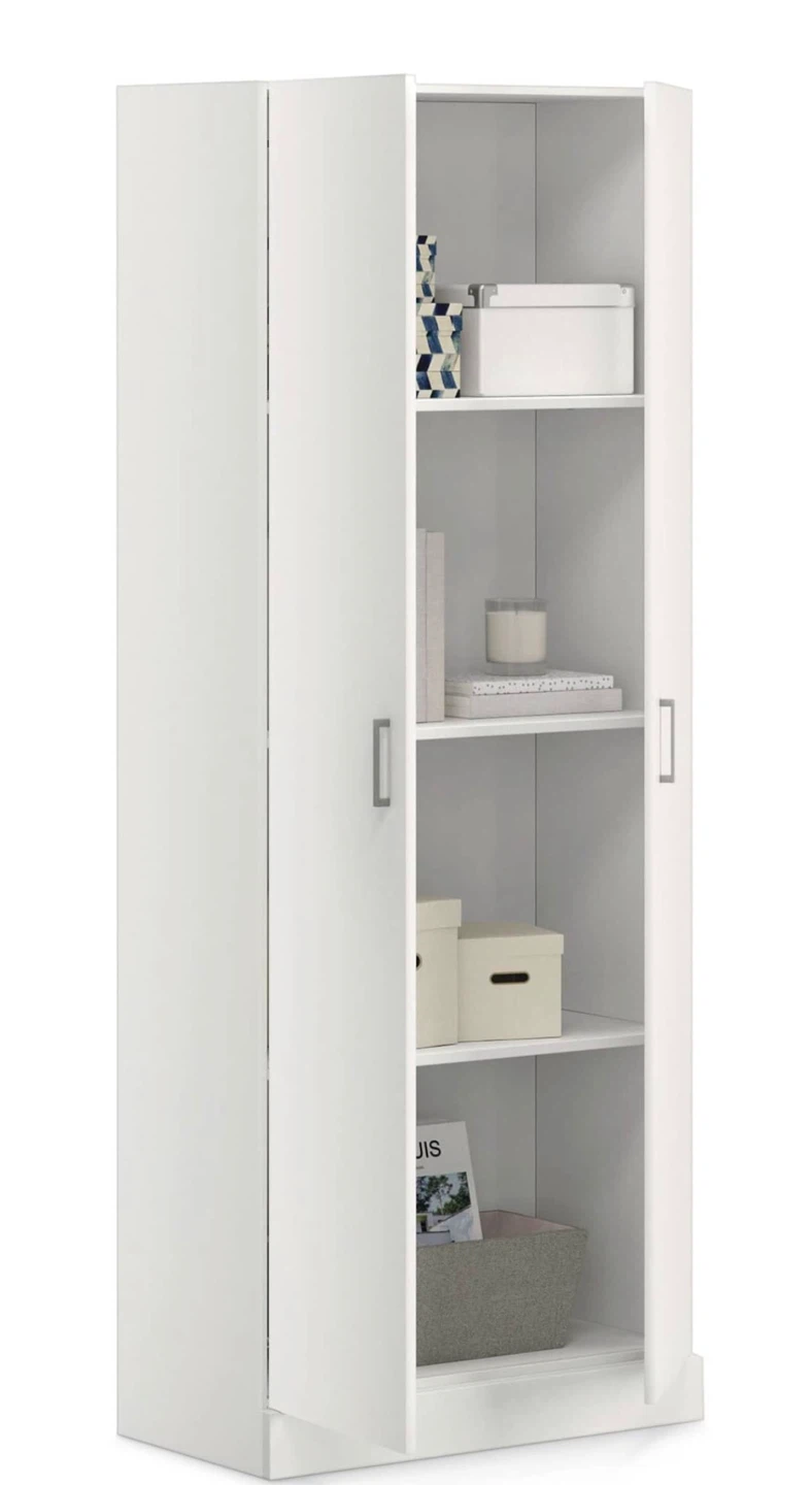 White 2-Door Storage Cabinet - photo 2