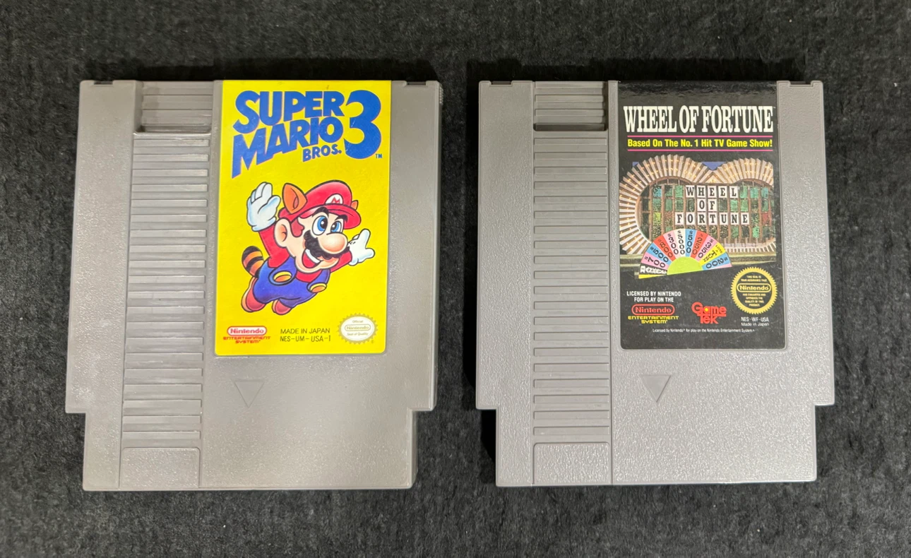 NES Game Lot - Super Mario Bros. 3 & Wheel of Fortune