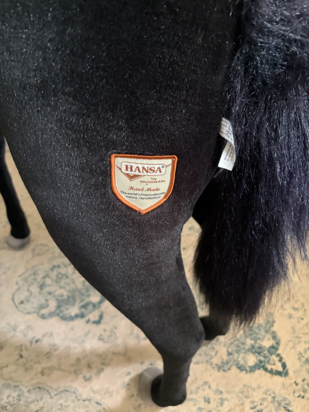 Hansa Hand Made Plush Black Horse - photo 3