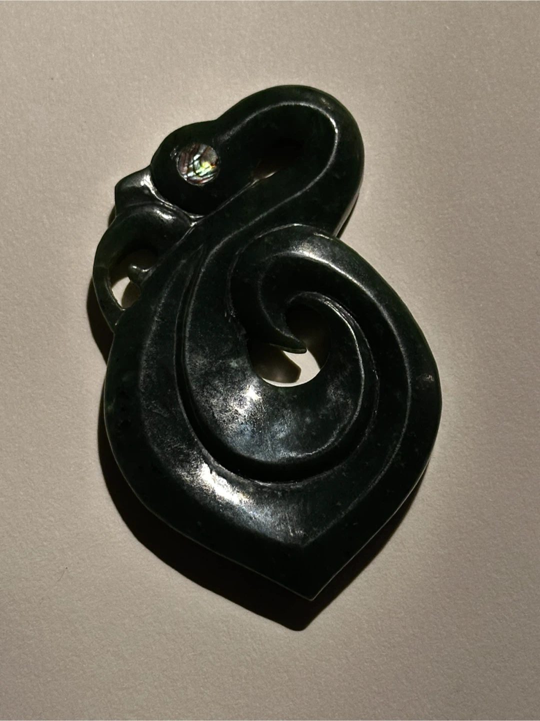 Māori Jade Pendant - 3" Translucent Pounamu