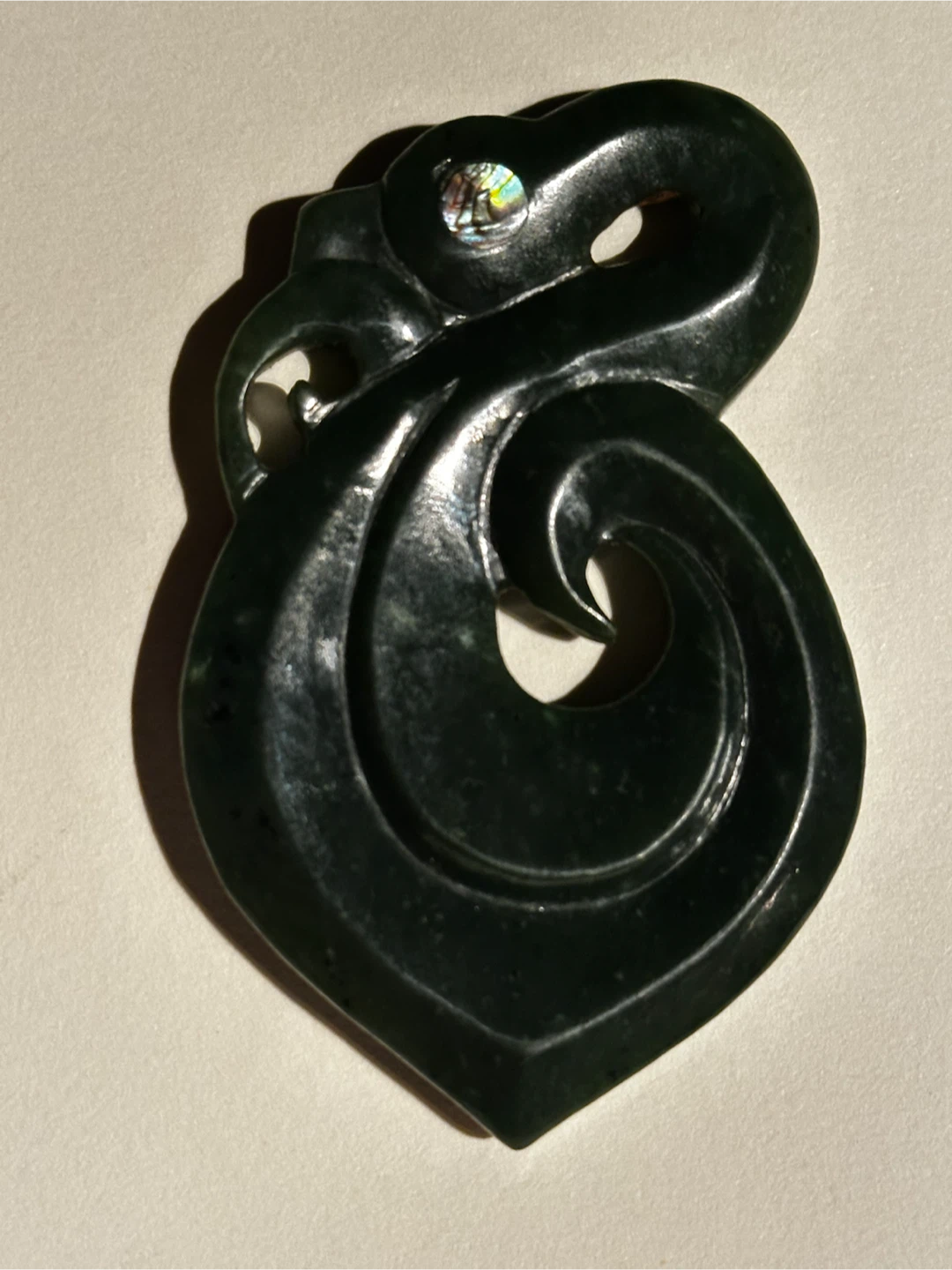 Māori Jade Pendant - 3" Translucent Pounamu - photo 2