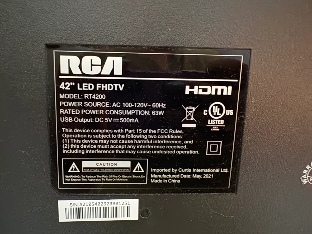 RCA 42" LED TV in good condition - photo 3