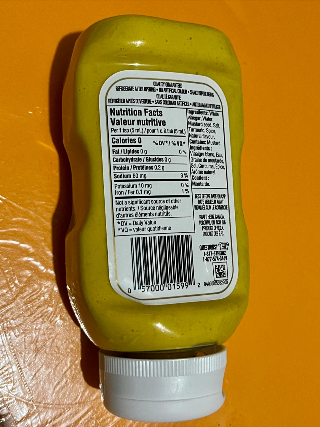 Heinz Yellow Mustard 375 mL - photo 2
