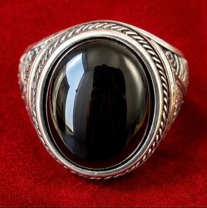 925 Silver Black Onyx Ring — Istanbul Made — $30