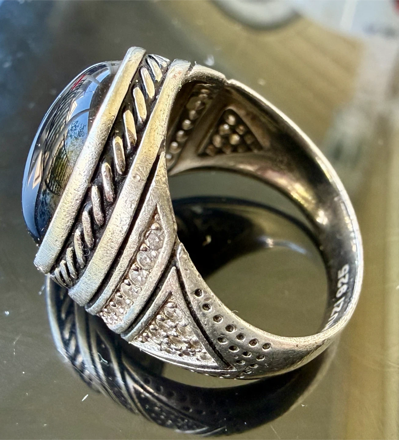 925 Silver Black Onyx Ring — Istanbul Made — $30 - photo 2