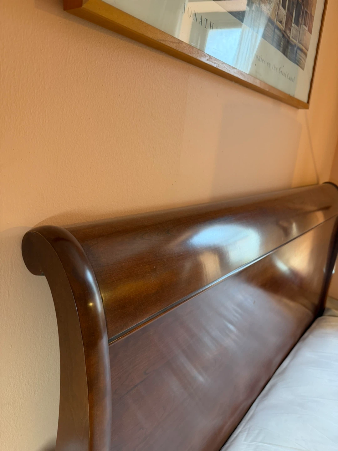 Stickley Wooden Sleigh Bed Frame - photo 3