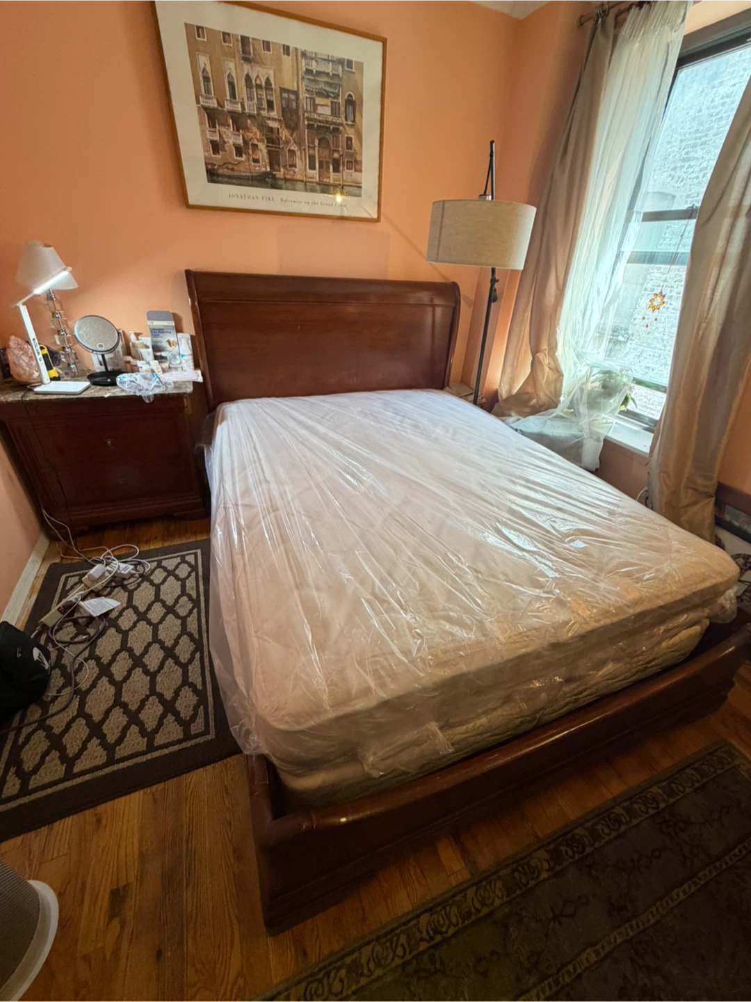 Stickley Wooden Sleigh Bed Frame - photo 5