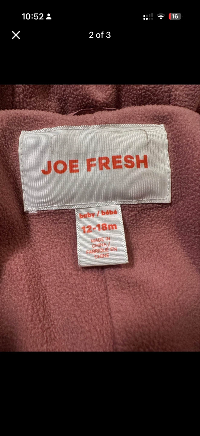 Joe Fresh pink baby snowsuit - photo 2
