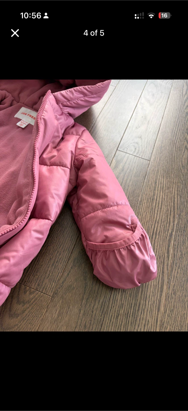 Joe Fresh pink baby snowsuit - photo 5