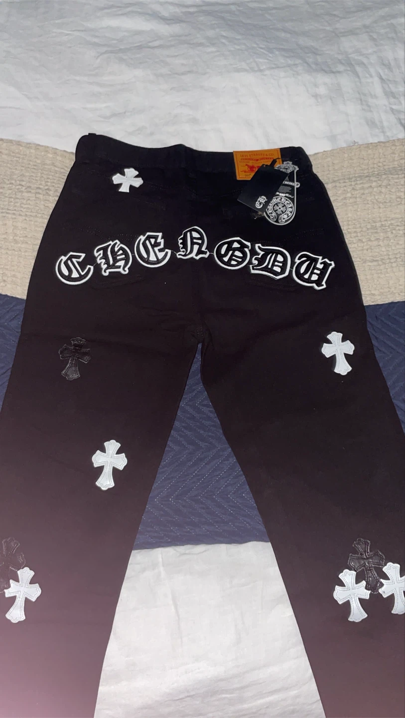 Chrome Hearts Cross Patch Jeans - photo 2