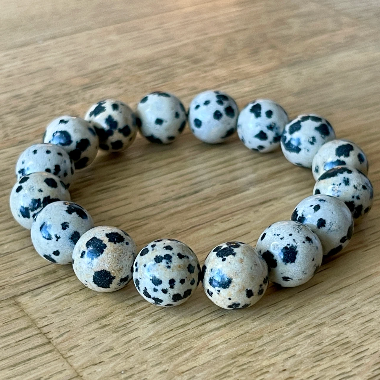 Dalmatian Jasper bracelet (12mm bead) - photo 2