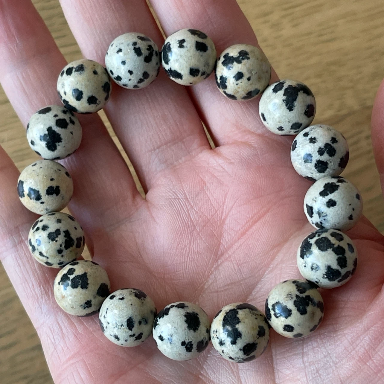 Dalmatian Jasper bracelet (12mm bead) - photo 4