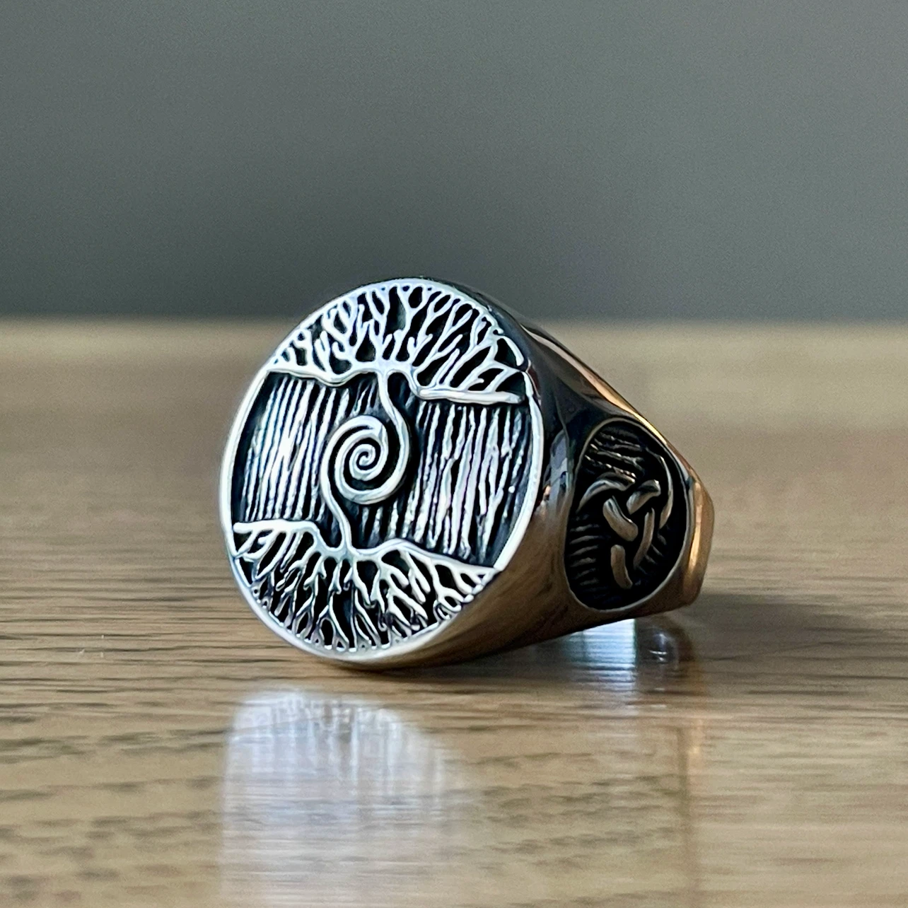 Norse Tree of Life titanium ring (size 13)