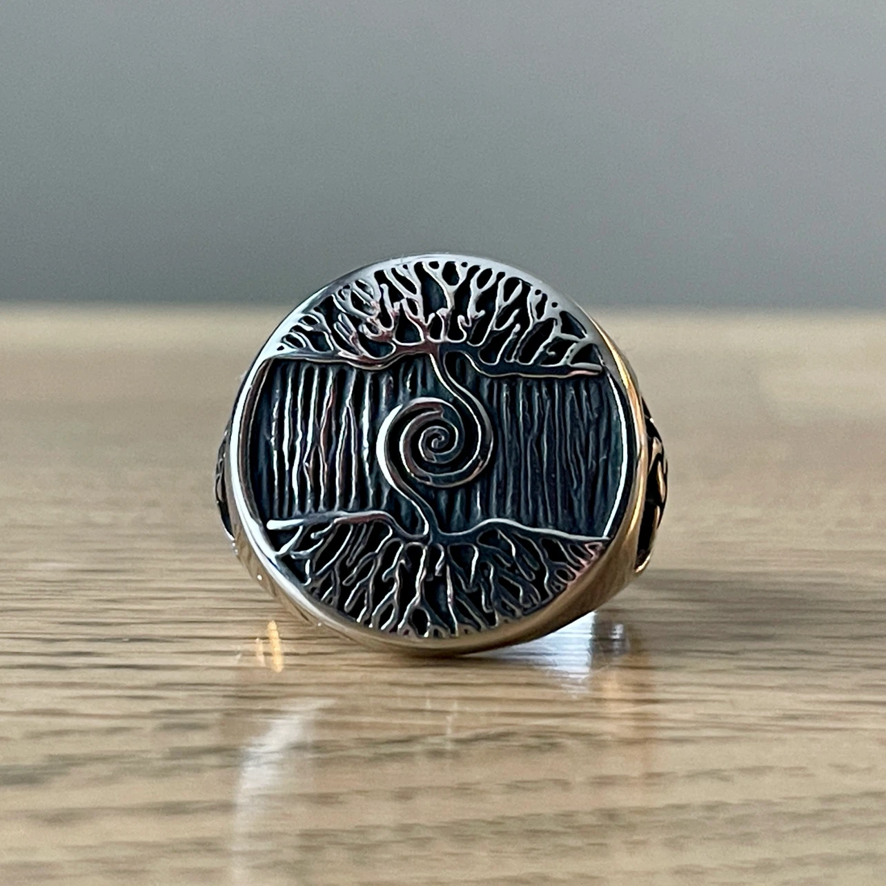 Norse Tree of Life titanium ring (size 13) - photo 2