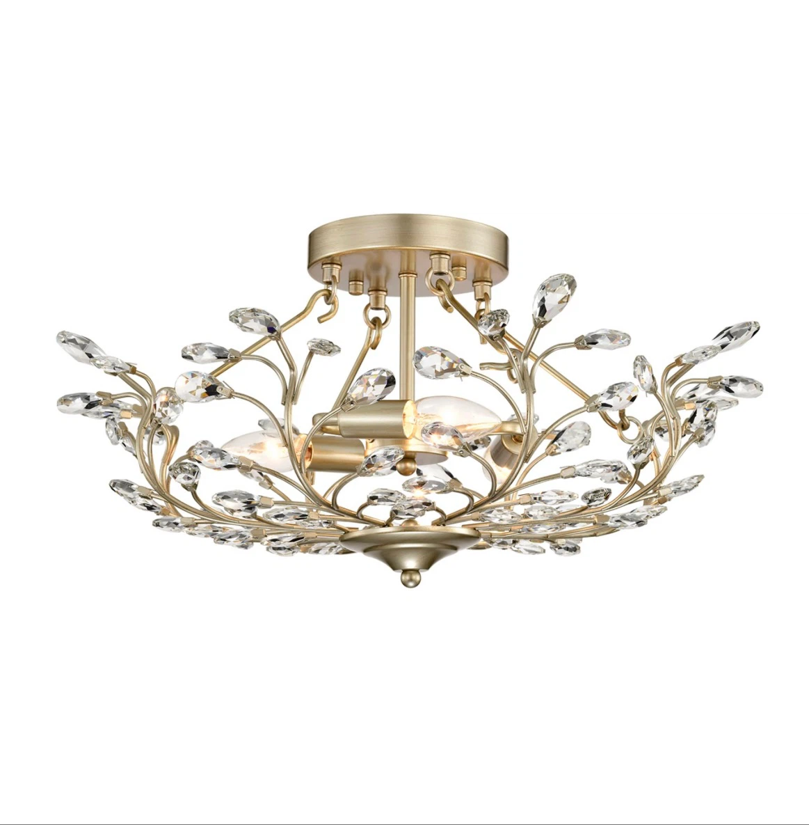 AnyanieJoy 20.5in Crystal Champagne Silver