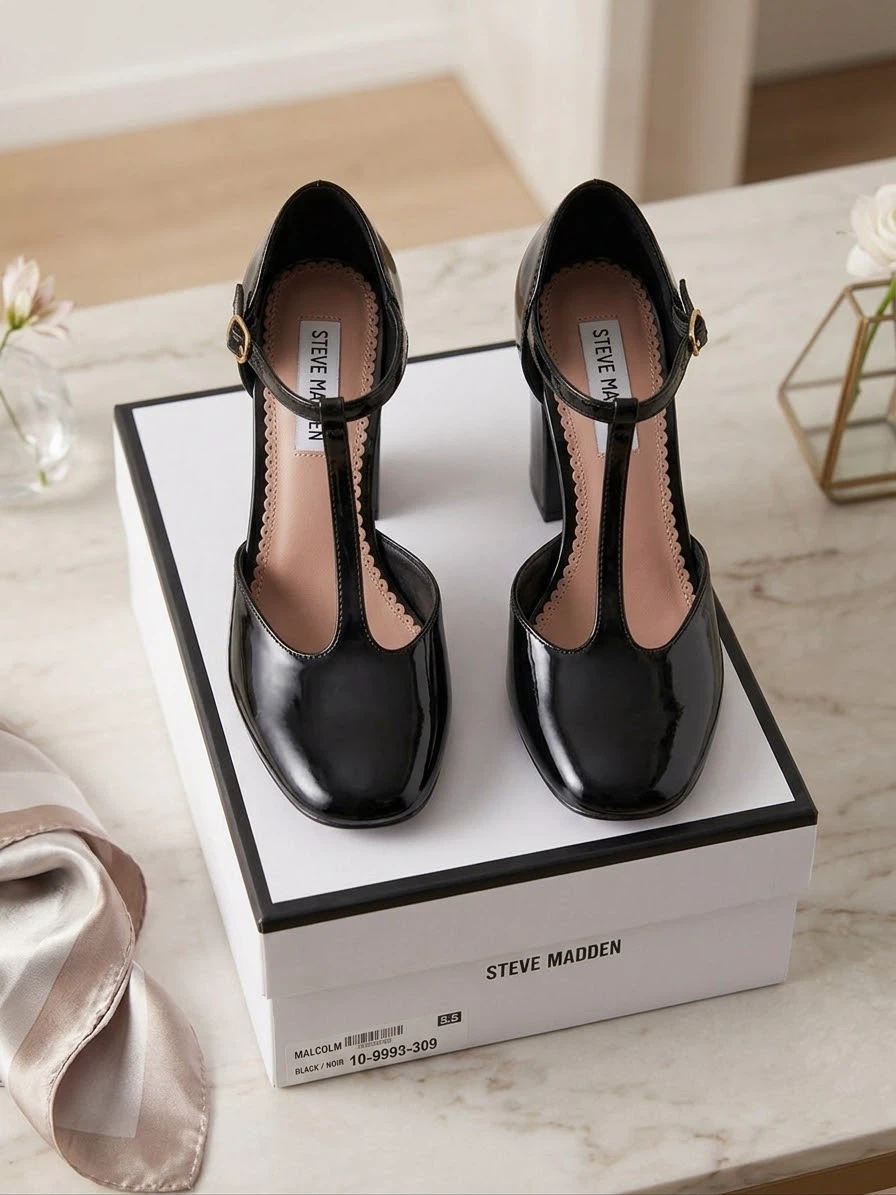 Steve Madden Malcolm Black Heels
